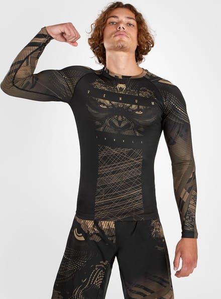 Venum Gorilla Jungle Rash Guard L/S Zwart Zand - S