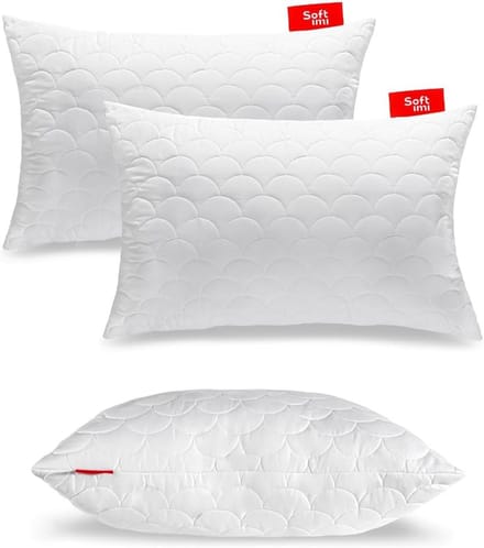 Gewatteerd premium kussen set van 2, 50 x 80 cm, anti-allergisch en reukloos