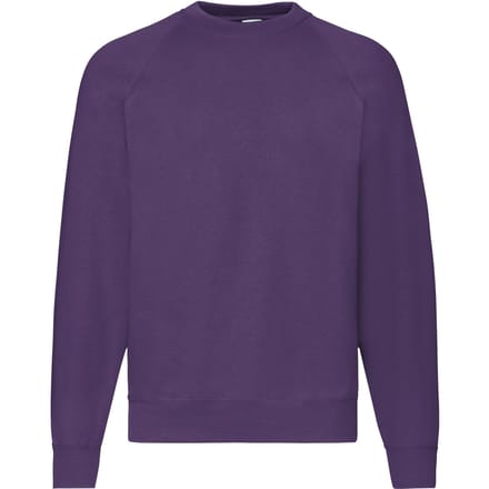 Fruit Of The Loom Unisex Raglan Mouwen Belcoro® Sweatshirt (Paars)
