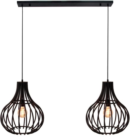 Chericoni Goccia Hanglamp - 2 Lichts - Ø40 cm - Metaal - Zwart
