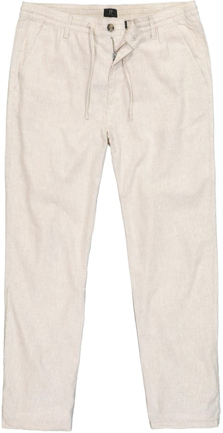 JP 1880 - Heren - broek van linnenmix elastische instapband tot 72 - Off-white - Maat 68