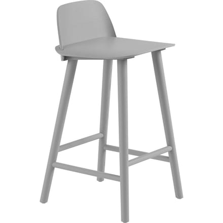 Muuto Nerd barkruk - grijs - laag