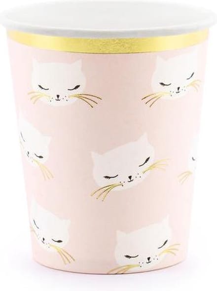 """Cups Cat, 200ml (1 zakje met 6 stuks)"""