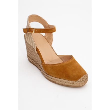 Sinta Suède Leren Platform Espadrille (Dames)