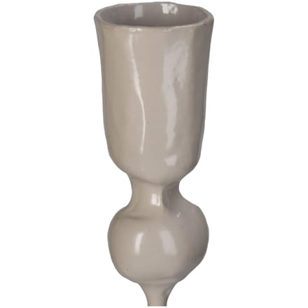 Kandelaar iron beige decoratief metaal 40 cm beige kandelaar.