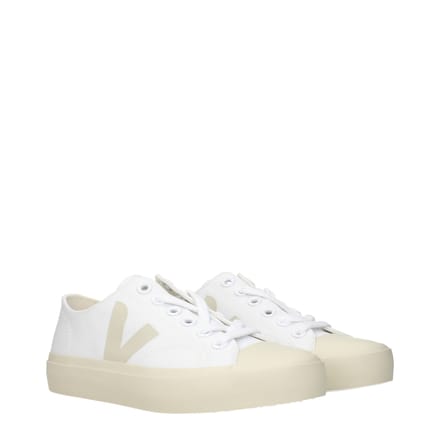 Veja Witte Stoffen Lage Sneakers