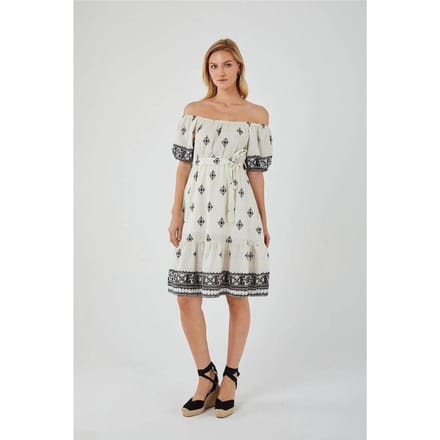 Bloemige Off Shoulder Midi jurk
