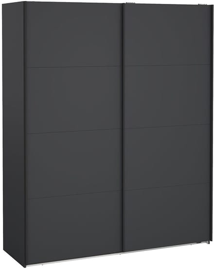 Bergamo schuifdeurkast 2 deuren 180x220cm mat grijs.