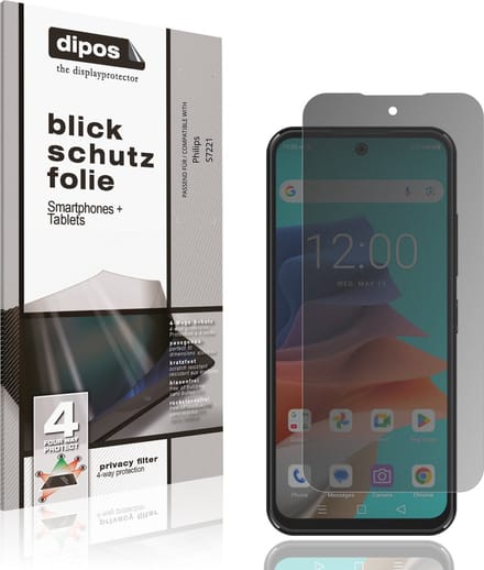 dipos – Matte Privacy Screenprotector geschikt voor Philips S7221 | Anti-Spy Beschermfolie
