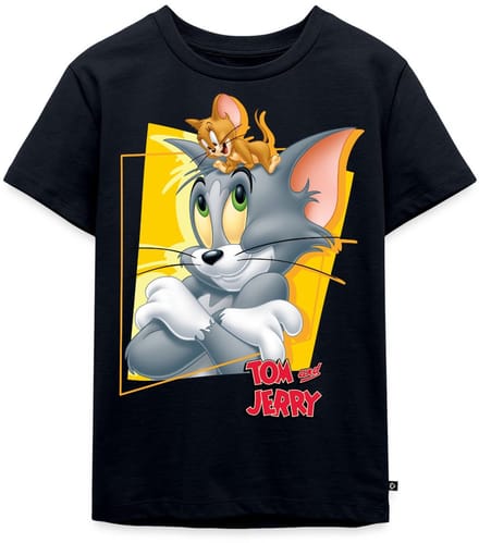 Tom En Jerry Portret Premium T Shirt Kinderen