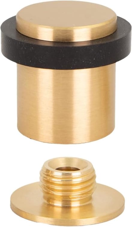 Deurbeslag - Deurstopper - Muren Beschermen - Massief Messing - 24x30 mm - Messing Mat