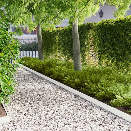 vidaXL - Gazonrand - 20 - st - 103 - x - 10 - cm - Staal - Wit