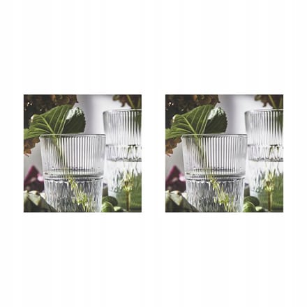 2x Glazen Vaas 22 cm - Elegante Decoratie voor Bloemen