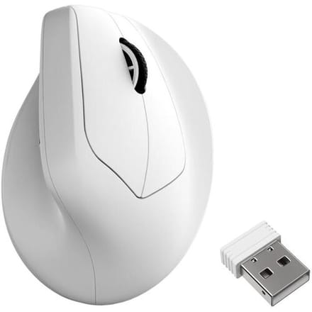 Keychron M5 - Verticale Muis - Draadloos - 8000 Hz - PixArt 3950 - 30.000 DPI - Bluetooth - Wit