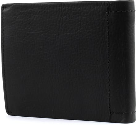 bruno banani Leren Portemonnee Arizona Wallet Quer with Flap Black Zwart