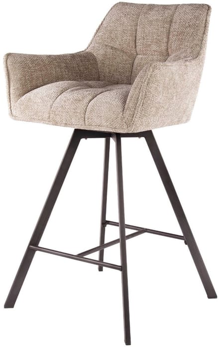 Fraaai - Ramon draaibare barstoel - 69 cm - geweven - zand