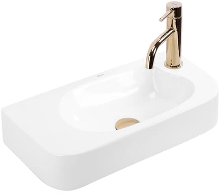 Rea Wastafel Odetta - Rechthoek - Wit - 51X25X11,5Cm