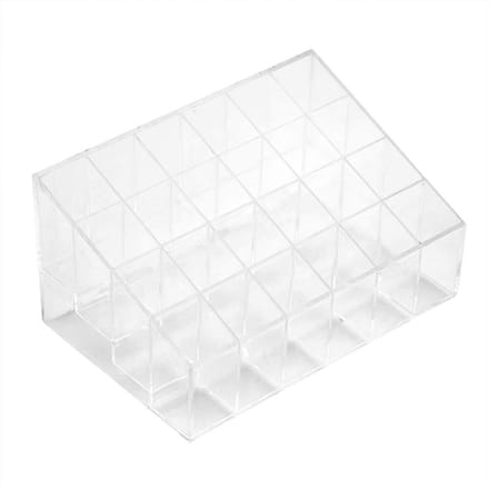 Allecto - Lipstick Organizer - Make-up Display - Transparant - Nagellakhouder - Cosmeticastorage - Geschikt voor Make-up - 24 Compartimenten