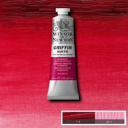 Winsor & Newton Griffin Alkyd Olieverf 37ML Permanent Alizarin Crimson 468