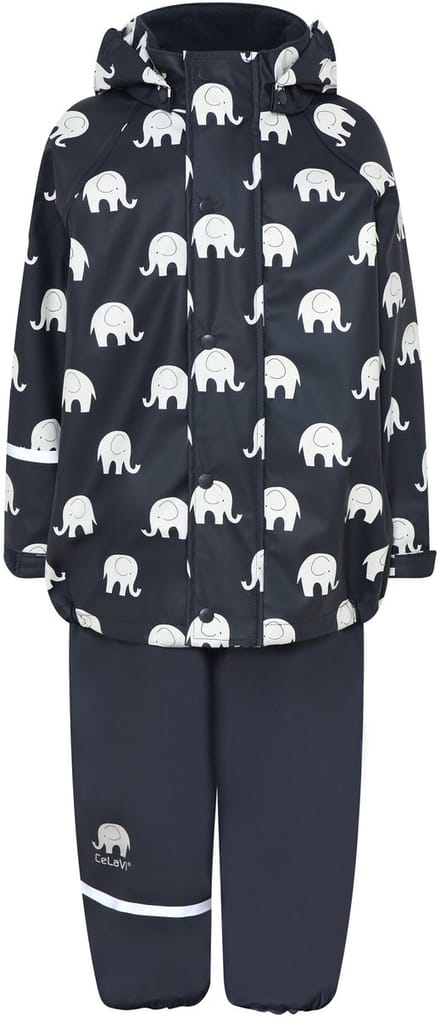 CeLaVi - Regenpak voor kinderen - Olifant - Dark Navy - maat 110cm