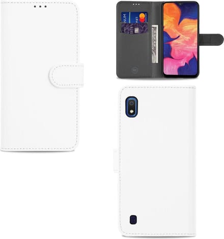 Samsung Galaxy A10 Hoesje Wit met Pasjeshouder