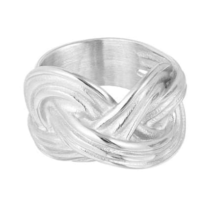 Yehwang Ring Dubbele Knoop zilver maat 16