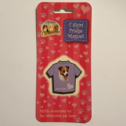 Magneet in t-shirt vorm Jack Russel