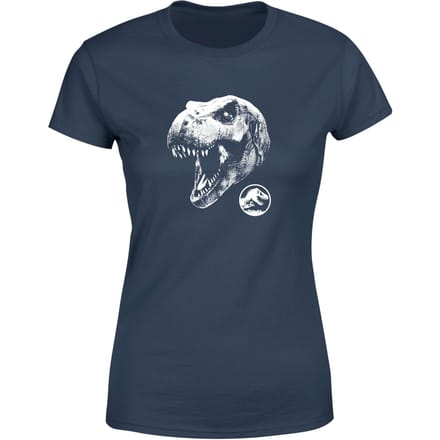 Jurassic Park T Rex Women's T-Shirt - Navy - XS