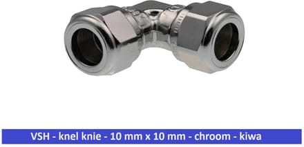 KNEL KNIE 10 MM X 10 MM - CHROOM - KIWA KEUR - VSH