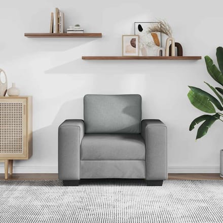 vidaXL - Fauteuil - 100x77x82 - cm - stof - lichtgrijs