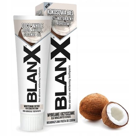 BLANX BLANX COCO WHITE WYBIELAJ?CA PASTA DO Z?BOW Z OLEJKIEM KOKOSOWYM 75ML 75 ML