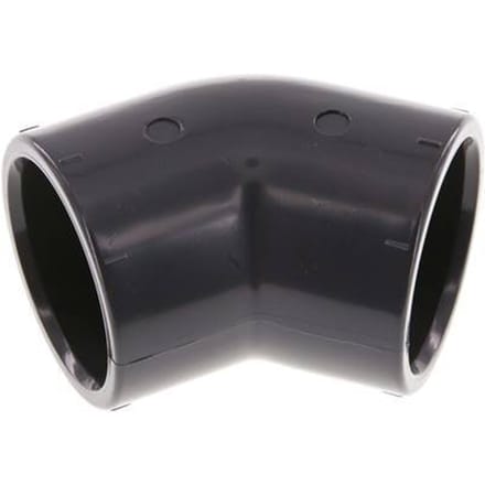 PVC 45 graden L-Fitting Lijmmof 40x50mm [2 stuks]