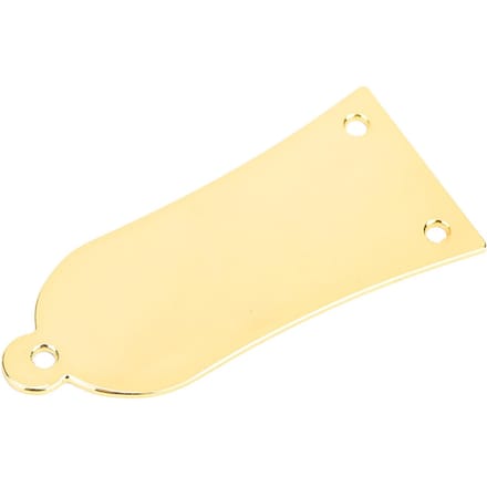 Couvercle de truss rod en métal à 3 trous avec vis Remplacement pour guitare basse(Or) beige