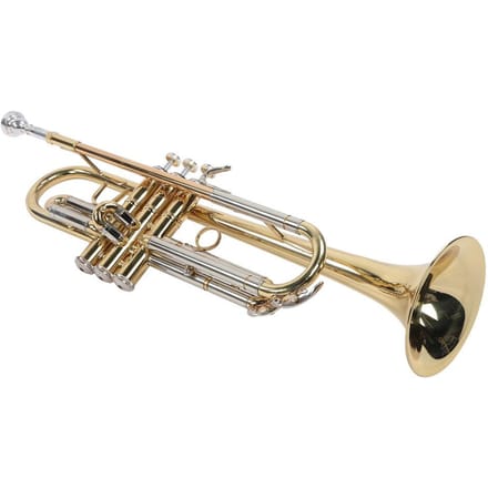 Driekleurige Trompet Professioneel Gecombineerd Type Muzikale Koperen Trompet met Accessoirekit beige