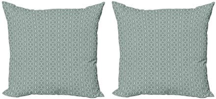 ABAKUHAUS Retro Kussenhoezen – 2x60x60 cm – Dubbelzijdig bedrukt – Microfiber Pale Sage