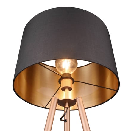 REALITY COLETTE - Vloerlamp - Mokka - excl. 1x E27 4 W - Voetschakelaar