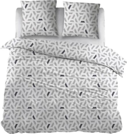 Sleepnight Dekbedovertrek Flanel Ghislaine - 140 x 200/220 cm + 1 kussensloop - [Grijs]