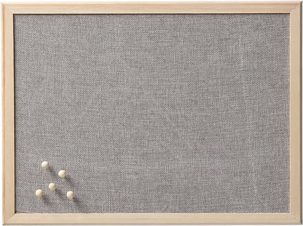 Zeller prikbord - textiel - lichtgrijs - 30 x 40 cm - incl. punaises