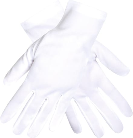 Boland - Paar handschoenen Basic wit Wit - Volwassenen - Unisex - Goochelaar - Glitter and Glamour