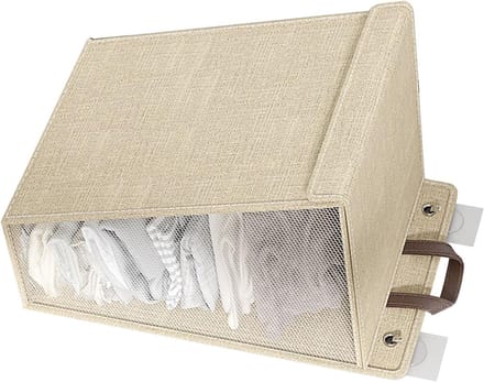 Opbergmand - Wasmand - Ruimtebesparend Opbergen - Opvouwbaar Wandmodel - S - Beige