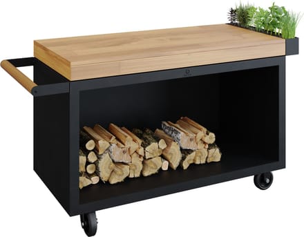 OFYR Mise en Place Tafel Zwart 135 PRO Teakhout