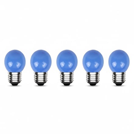 LED Kogellamp E27 Blauw - 300 lumen - 3W - IP20 - G45 - 230V - 5 stuks