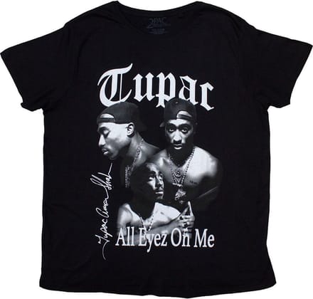 Tupac - All Eyez B&W Heren T-shirt - XL - Zwart