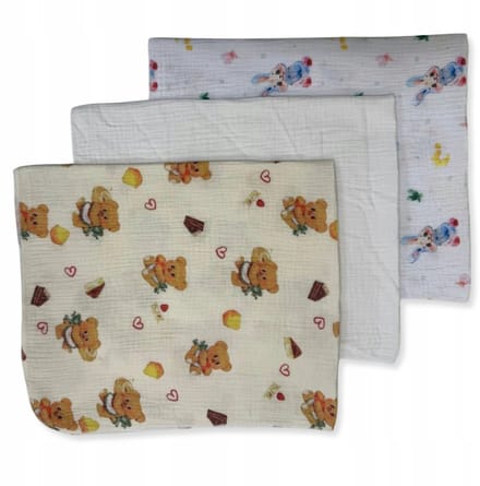Dartomik - Mini Muslin Luiers - 38x38 cm - Zacht en Ademend - 3-pack