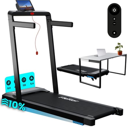 Flexar X1 Loopband Inklapbaar - Wandelband met Hellingsfunctie - Treadmill - Incl. Tablethouder & Afstandsbediening - 1-8 km/u - Walking Pad voor Thuis