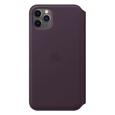 Leather Folio Bookcase voor de Apple iPhone 11 Pro Max - Aubergine