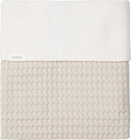 Koeka wiegdeken cotton fleece wafel Amsterdam sand 100x75