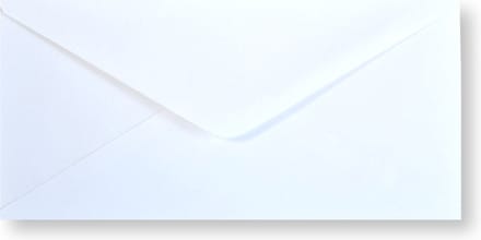 100 Luxe enveloppen - 11x22cm - Wit - 120 Grams - 110x220mm - Puntklepsluiting