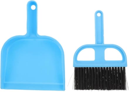 Mini Stoffer Blik - Kruimel Set - Kleine Oppervlakken Reinigen - Compact Ontwerp - 22 x 16 cm - Grijs
