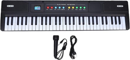 Elektronisch Toetsenbord - 61 Toetsen Piano - Muziek Leren - Microfoon Lesmodus - 63.6 cm Lengte